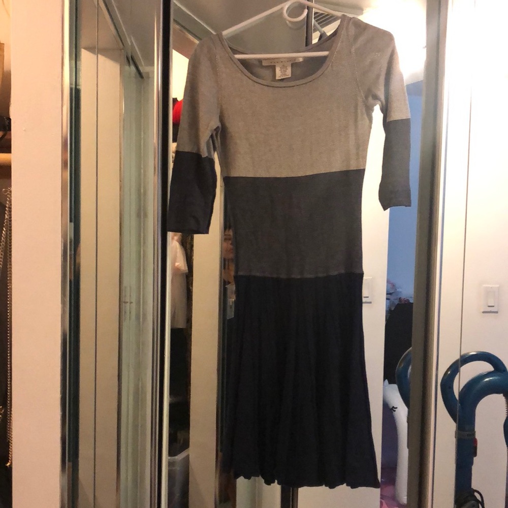 Women’s dress in 3 different color blues